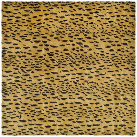 Safavieh 4 x 4 ft. Square Contemporary Soho Beige and Brown Hand Tufted Rug SOH721A-4SQ